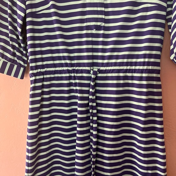 ELLIE KAI STRIPED V NECK DRESS. - Picture 7 of 12